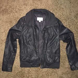 Dark Gray Leather Jacket!